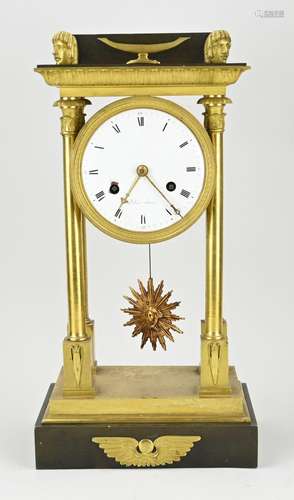 French Empire mantel clock, 1800