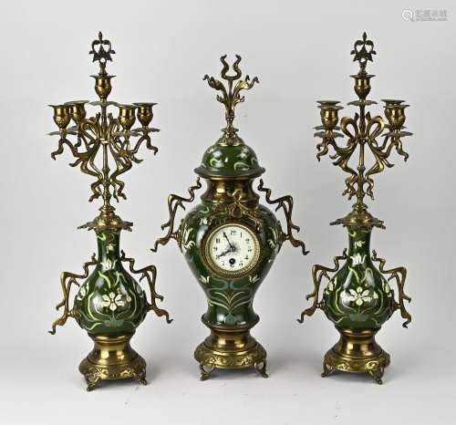 Antique 3-piece clock set