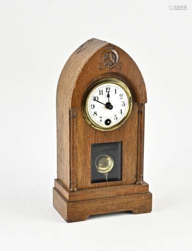 Antique German Jugendstil mantel clock, 1910