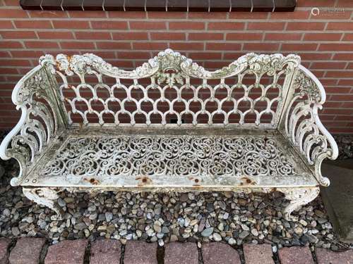 Cast iron garden bench