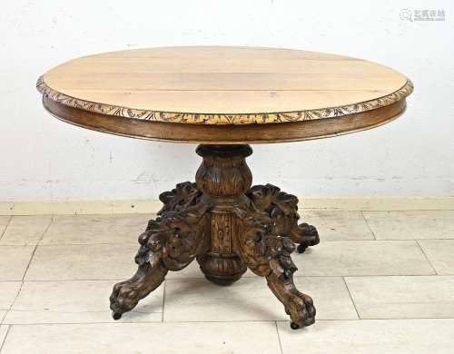 French fox head dining table, 1880