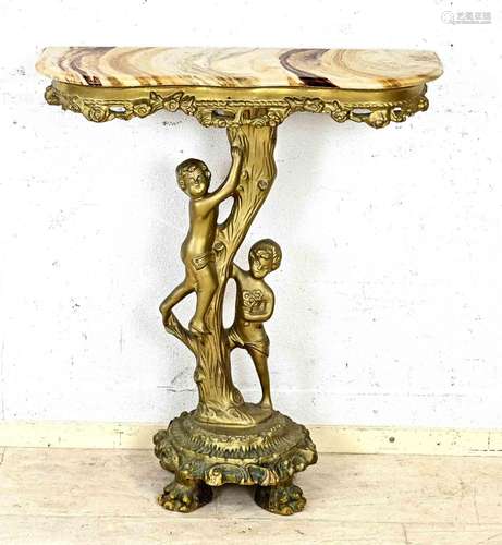 Italian wall table with marble top