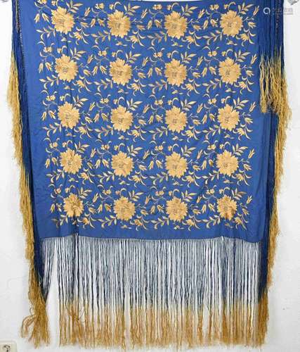 Dress of silk with gold thread, 1900