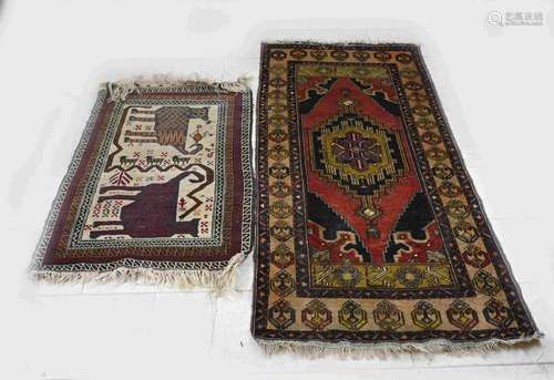 Two Persian rugs, 190 x 95 cm. / 115 x 80 cm.