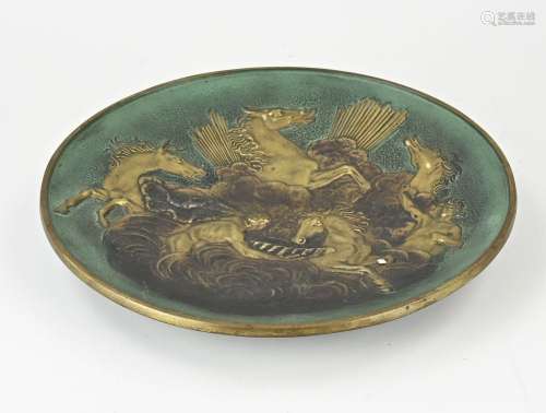 French bronze bowl, Ø 33.5 cm.