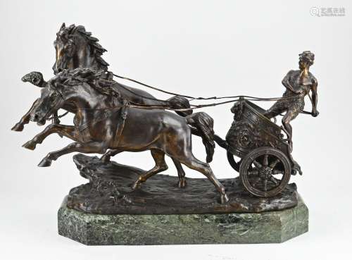 Large bronze chariot