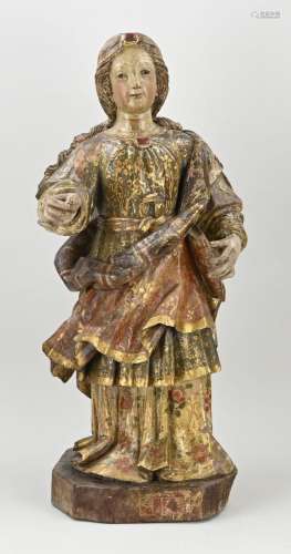 Antique Holy figure, H 63 cm.