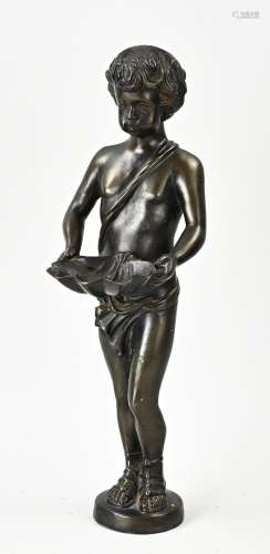 Bronze figure, H 42 cm.