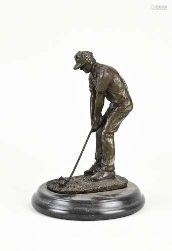 Bronze figure, Golfer