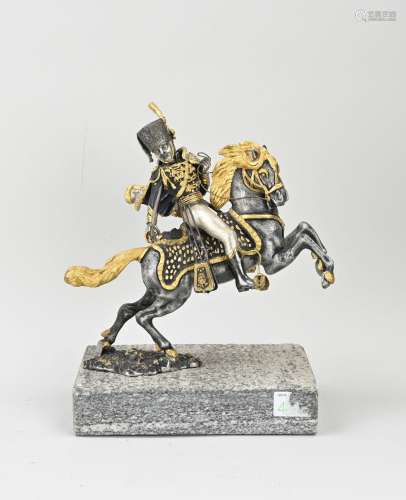 Bronze figure, Cavalryman on horseback
