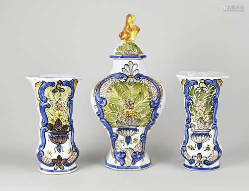 3-Piece Delft garniture, 1920