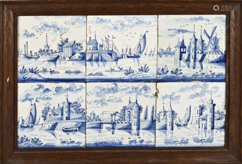 Six 18th Century Dutch tiles