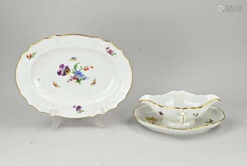 Two parts antique KPM porcelain