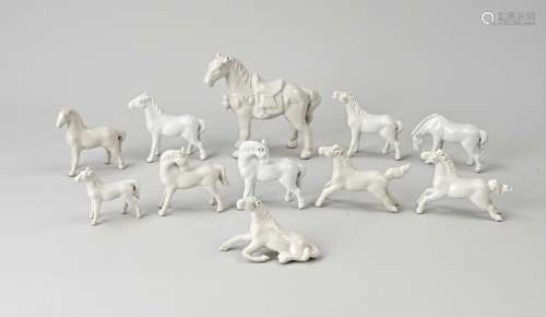 Lot of porcelain horses
