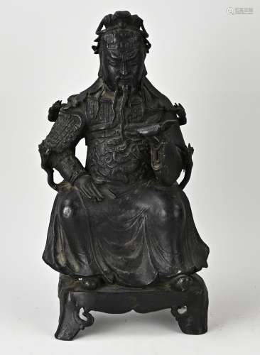 Chinese bronze Ming figure, H 39.5 cm.