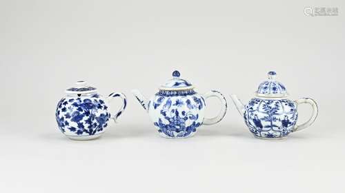 Three 18th century Chinese teapots