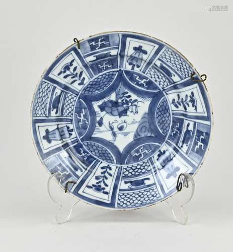 17th century Chinese Wanli plate, Ø 21.2 cm.