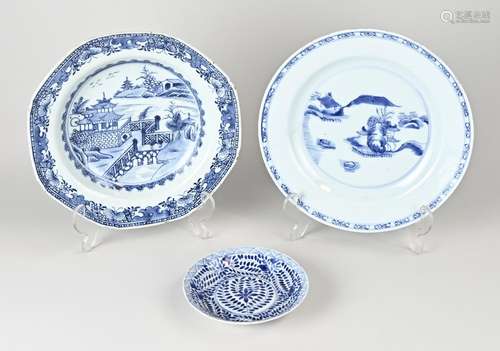 Three 18th century Chinese dishes