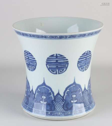 Chinese brush pot, Ø 21 cm.