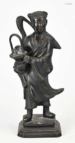 Antique Chinese bronze figure, 1880