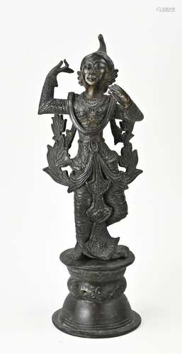 Old/Antique? Chinese bronze dancer, H 41 cm.