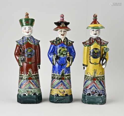 Three Chinese statues