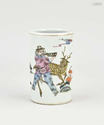 Chinese brush pot, H 12 cm.