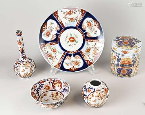 Lot Japanese Imari porcelain (5x)