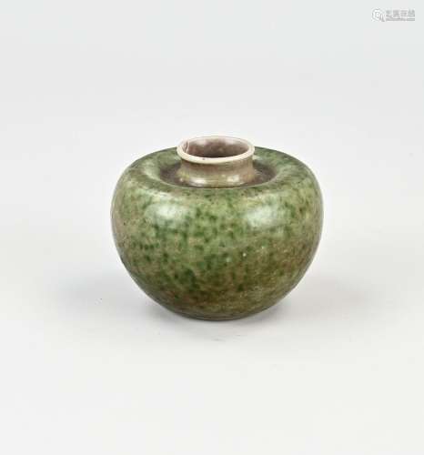 Chinese ball vase/ink pot, H 6 x Ø 7.5 cm.