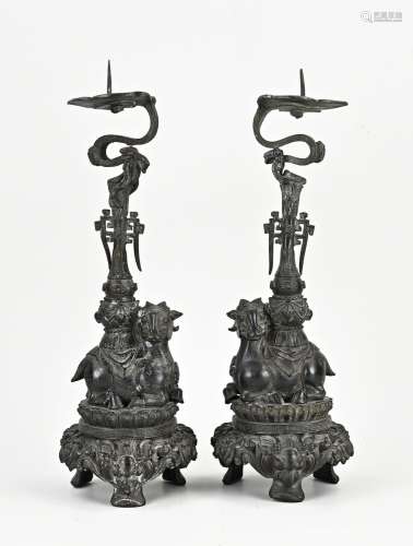 Two Chinese candlesticks