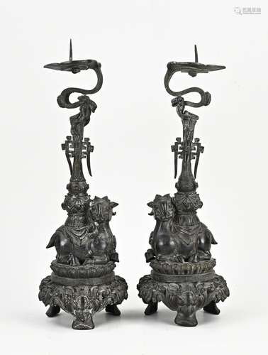 Two Chinese candlesticks