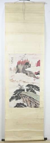 Chinese scroll painting, 83 x 49 cm.