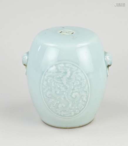 Chinese celadon stool Ø 14 cm.