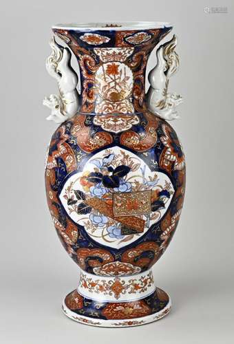 Japanese Imari vase, H 46 cm.