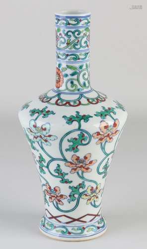 Chinese pipe vase, H 24.5 cm.