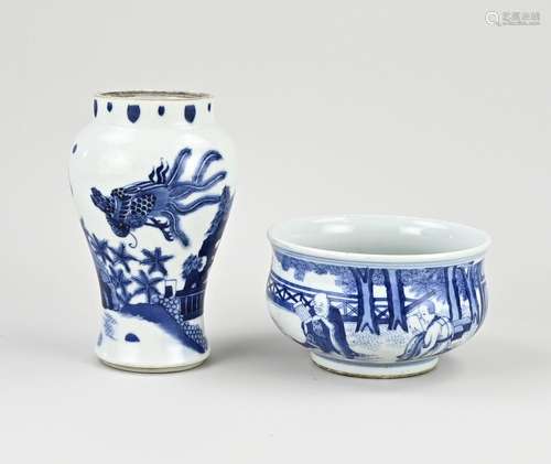 Chinese vase + bowl