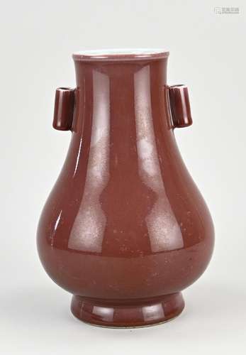 Chinese Sang de Boeuf vase, H 26.3 cm.