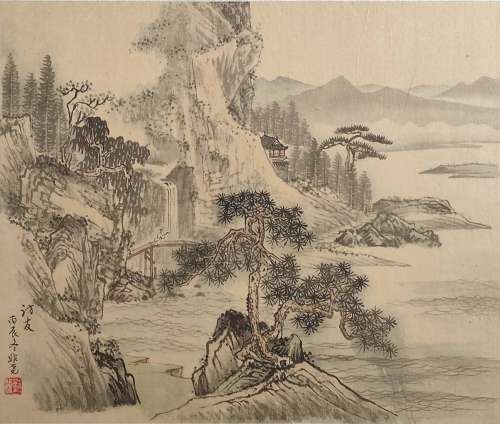 Landscape Painter, China, 20th century, "Rainy Winter N...