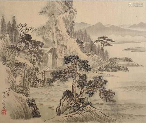 Landscape Painter, China, 20th century, "Rainy Winter N...