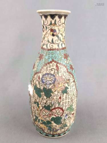 Small vase, decorated in cloisonné look, height 16,5cm, comp...