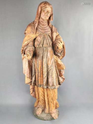 Figure of a saint in late Gothic dress, probably depicting S...