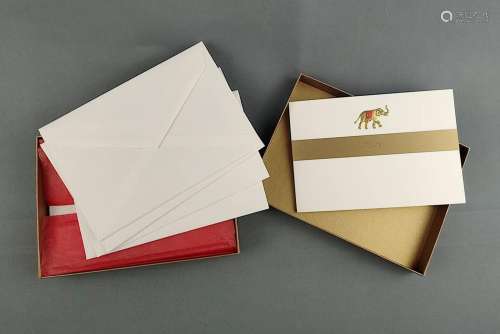 10 Cartier invitation cards and matching envelopes in origin...