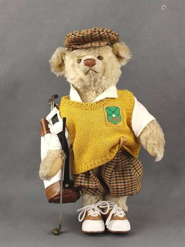 Teddy bear, Steiff, golfer, 2001, limited edition,152/3000, ...