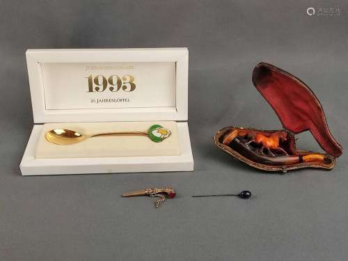 Collector's lot, 4 pieces, consisting of small meerschaum pi...