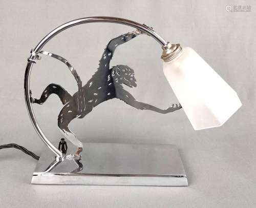 Art Deco "Monkey"-lamp, rectangular base, attached...
