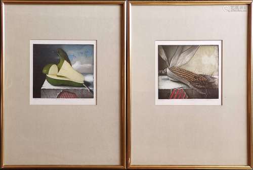 Inanger, Wolfgang (1936-2007 Traunstein) Pair of prints, one...
