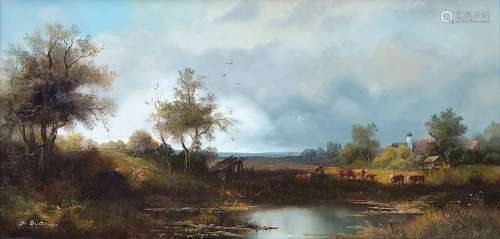 Duttler, Herbert (1948) "Landscape with Cows", at ...
