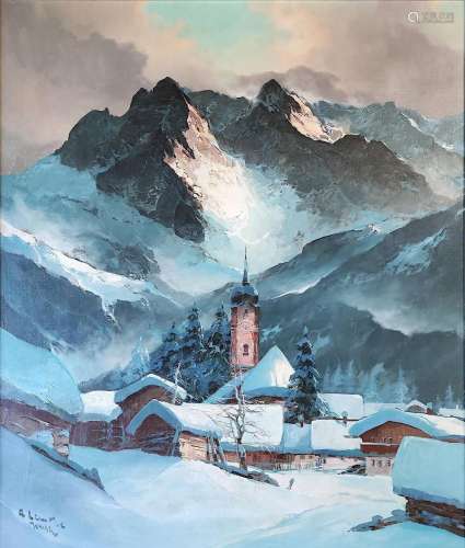 Lemke, Arno (1916 - 1981 Munich) "Mountain Village in W...