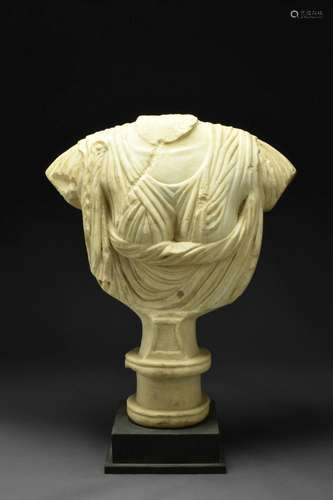 OVER LIFE SIZE ROMAN MARBLE FEMALE TORSO