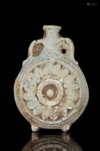 EGYPTIAN FAIENCE NEW YEAR'S FLASK
